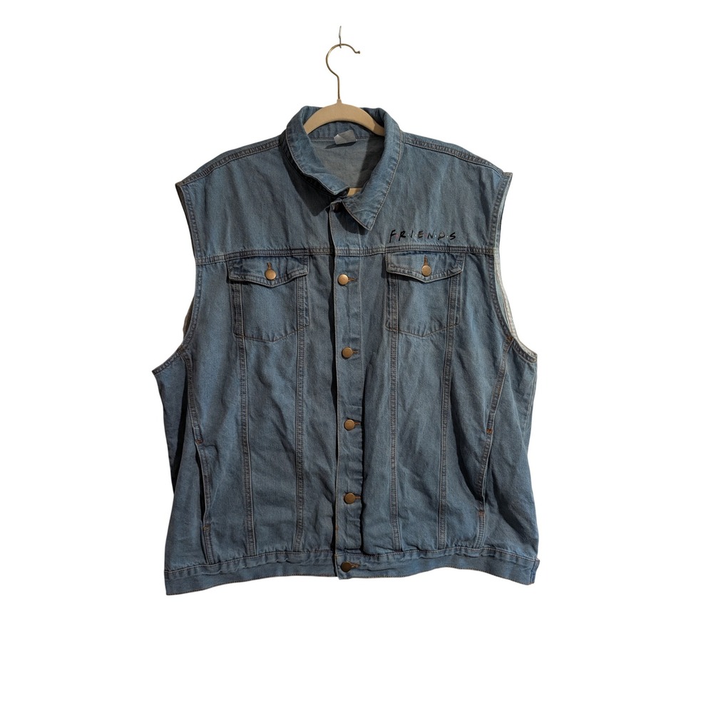 Friends Denim Vest 3XL Blue You're My Lobster Graphic TV Show Sleeveless